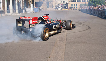 Display by a Lotus E20, the type driven by Romain Grosjean and Kimi Raikkonen - 2012