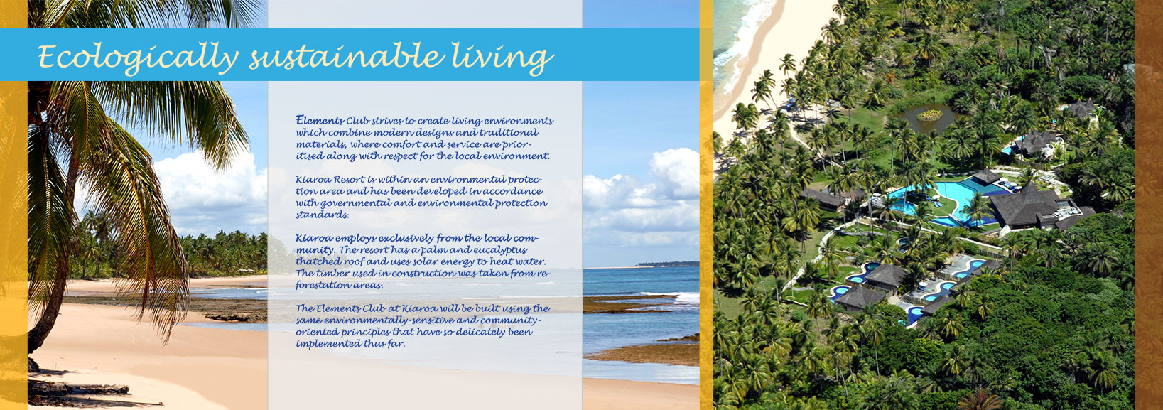 Brochure design submission to a company promoting a luxury holiday location